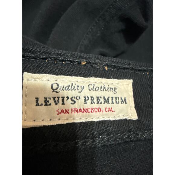 Levi's Women's Black High Waist Straight Leg Pockets Denim Jeans Pants Size 31 - Picture 5 of 6